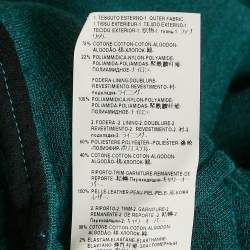 Versace Green Leather Logo Detail Velour Track Suit M