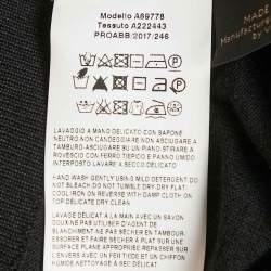 Versace Black Medusa Applique Wool Knit V-Neck Sweater M