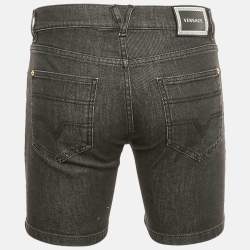 Versace Black  Denim Shorts S (Waist 31")