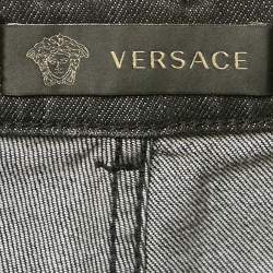 Versace Black  Denim Shorts S (Waist 31")