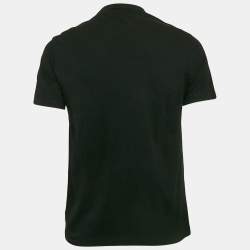 Pre Owned Versace Black Medusa Print Cotton Crew Neck T-Shirt XS