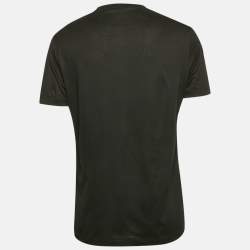 Versace Black Crystal Medusa Embellished Cotton Crew Neck T-Shirt L