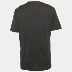 Versace Black Medusa Print and Pin Embroidery Cotton Crew Neck T-Shirt XXL