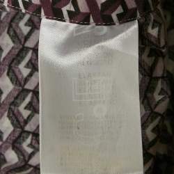 Pre Owned Versace Collection Purple Geometric Print Cotton Shirt M