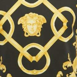 Pre Owned Versace Black Baroque Print Cotton Crewneck T-Shirt L
