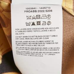 Pre Owned Versace Yellow/Beige Barocco Print Silk Heritage Fit Shirt M