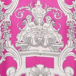 Pre Owned Versace Pink Printed Silk Heritage Fit Shirt M