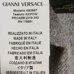 Pre Owned Versace Grey Medusa Print Cotton Sweatshirt & Jogger Set XL/M