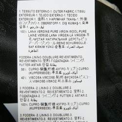 Pre Owned جاكيت بليزر فيرساتشي صوف أزرق بجيب تفاصيل كبيرة