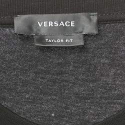 Pre Owned Versace Black Crystal Medusa Jersey Taylor Fit T-Shirt XL