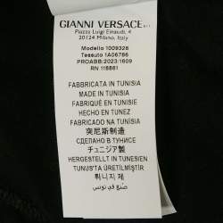 Pre Owned Versace Black Crystal Medusa Jersey Taylor Fit T-Shirt XL