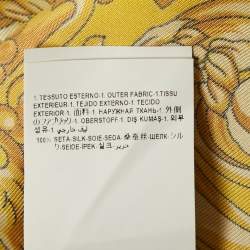 Pre Owned Versace Yellow Barocco Print Silk Shirt M