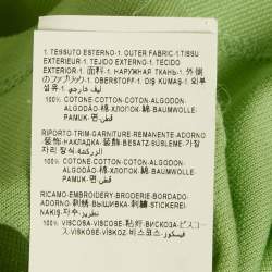 Pre Owned Versace Green Medusa Embroidered Cotton Pique Polo T-Shirt XXXL