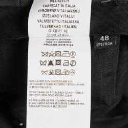 Pre Owned Versace Black Crepe Satin Side Trim Formal Trousers M
