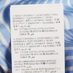 Pre Owned Versace Blue & White Striped Cotton College Fit Shirt S