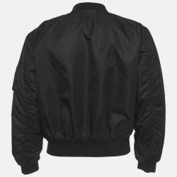 Pre Owned جاكيت بومبر فيرساتشي صناعي أسود مقاس كبير جداً ( اكسترا لارج )