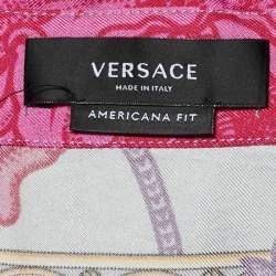 Pre Owned Versace Multicolour Floral Print Silk Americana Fit Shirt L