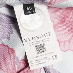 Pre Owned Versace Multicolour Floral Print Silk Americana Fit Shirt L