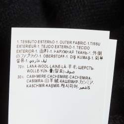 Pre Owned Versace Black Wool Blend Medusa Drawstring Hoodie S