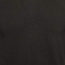 مملوكة مسبقًا سويتر فيرساتشي تريكو صوف أسود مقاس كبير