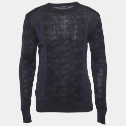 Pre Owned سويتر فيرساتشي كحلي نيفي تريكو مقاس ميديوم