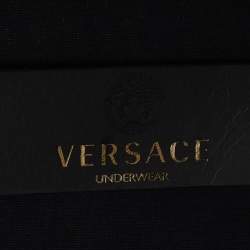 Pre Owned Versace Navy Blue Medusa Logo Detail Jersey Crew Neck T-Shirt L