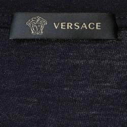 مملوكة مسبقًا Versace Black Medusa Head Print Jersey Crewneck T-Shirt M