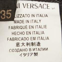Pre Owned Versace Black Stretch Denim Slim Fit Jeans L/Waist 35"