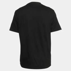 Pre Owned Versace Black Medusa Renaissance Print Cotton & Silk Mitchel Fit T-Shirt L