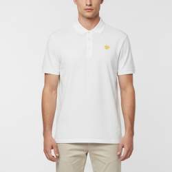Pre Owned Versace White Medusa Embroidered Piqué Knit Polo T-Shirt M