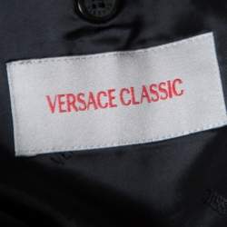 Pre Owned Versace Classic Black Striped Wool Tailored Blazer XL