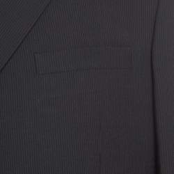 Pre Owned Versace Classic Black Striped Wool Tailored Blazer XL