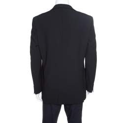 Pre Owned Versace Classic Black Striped Wool Tailored Blazer XL