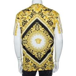 Pre Owned Versace Muticolor Baroque Print Cotton Crewneck T-Shirt XL 