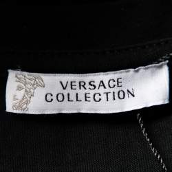 Pre Owned Versace Collection Black Medusa Head Printed Cotton Crewneck T-Shirt M