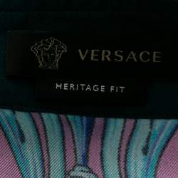 Pre Owned Versace Multicolor Baroque Print Silk Long Sleeve Shirt M