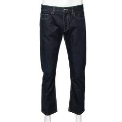 Versace Navy Blue Cotton Denim Pants L