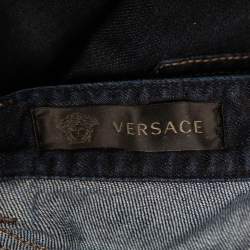Versace Navy Blue Cotton Denim Pants L