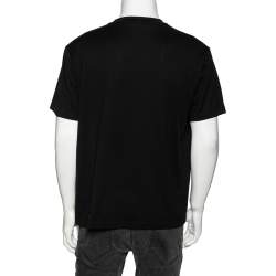 مملوكة مسبقًا Versace Black Medusa Printed Cotton Short Sleeve T-Shirt L