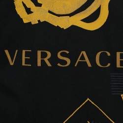 مملوكة مسبقًا Versace Black Medusa Printed Crew Neck T-Shirt XL