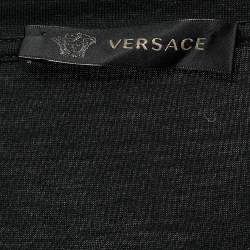 مملوكة مسبقًا Versace Black Medusa Printed Crew Neck T-Shirt XL