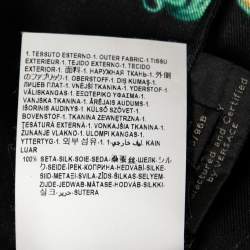 Versace Black Printed Silk Button Front Long Sleeve Shirt XL