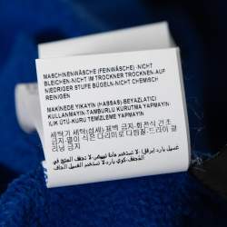 Pre Owned Versace Blue Logo Printed Cotton Crew Neck Sweatshirt M