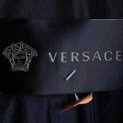 Versace Black & Gold Baroque Print Puffer Down Jacket XL