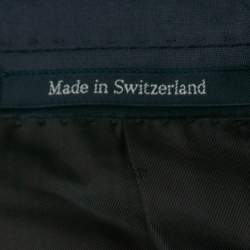 Pre Owned Versace Blue Wool Single-Breasted Suit L