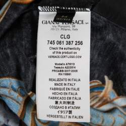 Pre Owned Versace Black Baroque Medusa Print Cotton T-Shirt M