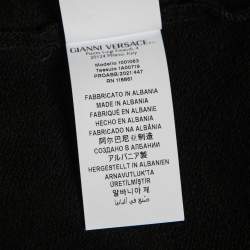  Versace Black Alphabet Logo Print Cotton Zip-Up Hoodie M