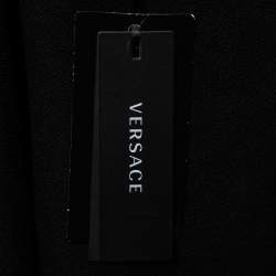  Versace Black Alphabet Logo Print Cotton Zip-Up Hoodie M