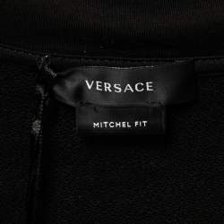  Versace Black Alphabet Logo Print Cotton Zip-Up Hoodie M