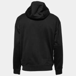  Versace Black Alphabet Logo Print Cotton Zip-Up Hoodie M